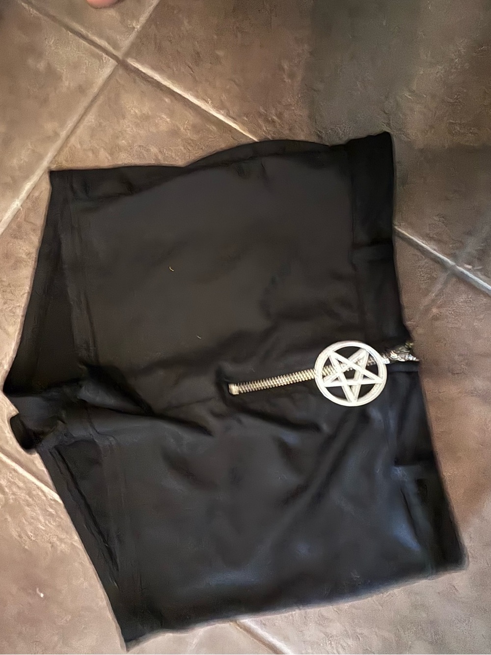 Killstar Black Pentagram Zip Detail Women's Shorts